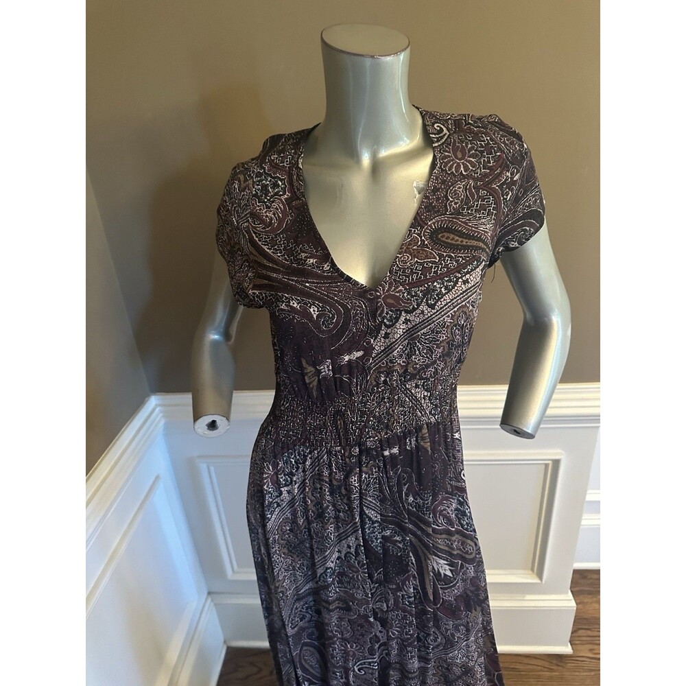 ALL SAINTS Paisley Scarf Midi Dress M Purple - Picture 3 of 6